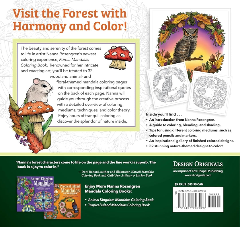 Forest Mandalas Coloring Book