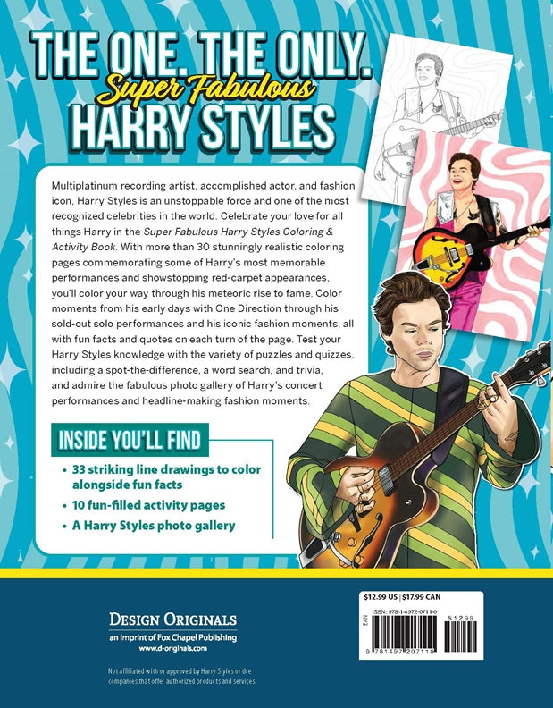 Super Fabulous Harry Styles Coloring & Activity Book