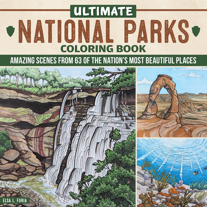 Crisp National Parks Coloring Book Design Concept Crisp National Parks Coloring Book Design Concept