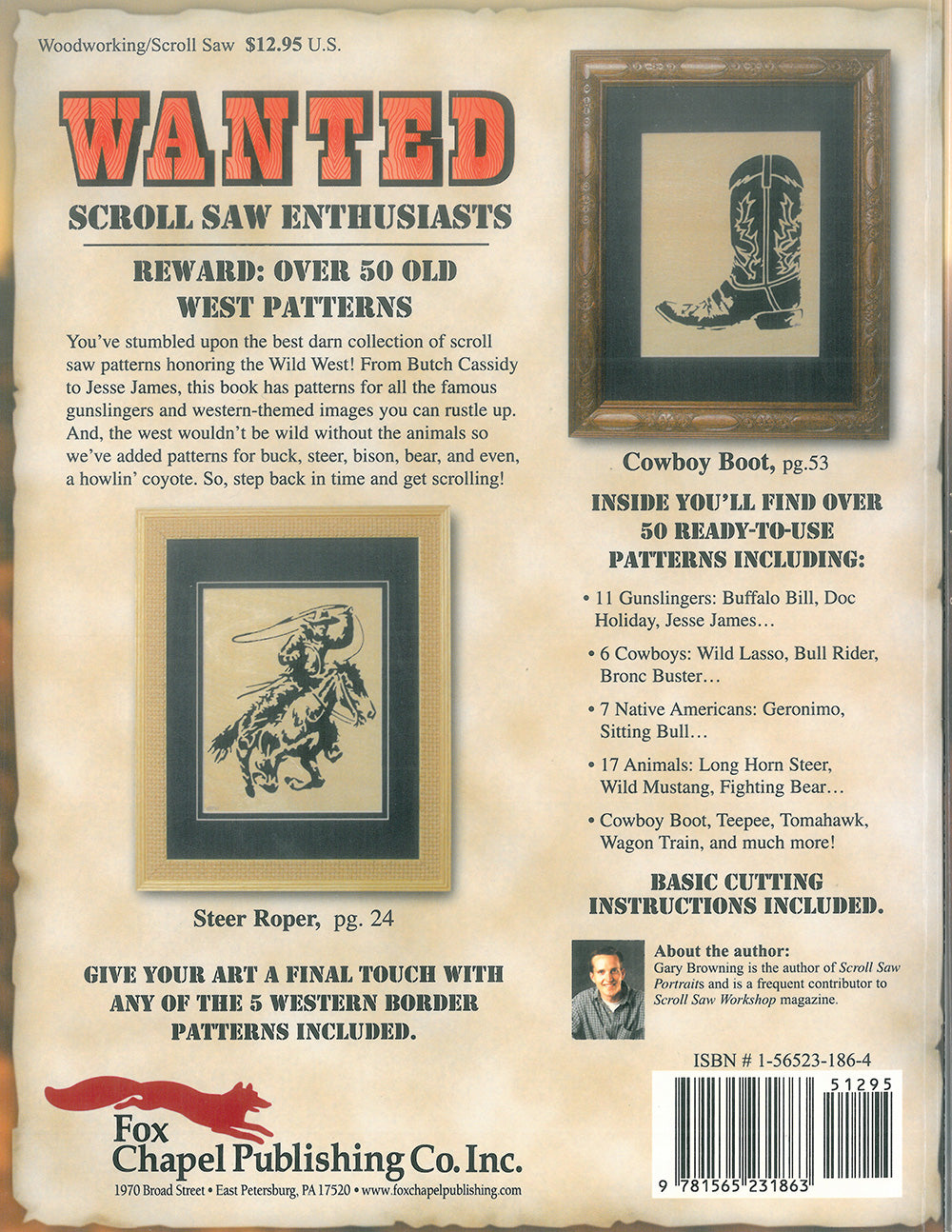 Wild West Scroll Saw Portraits - Fox Chapel Publishing Co.