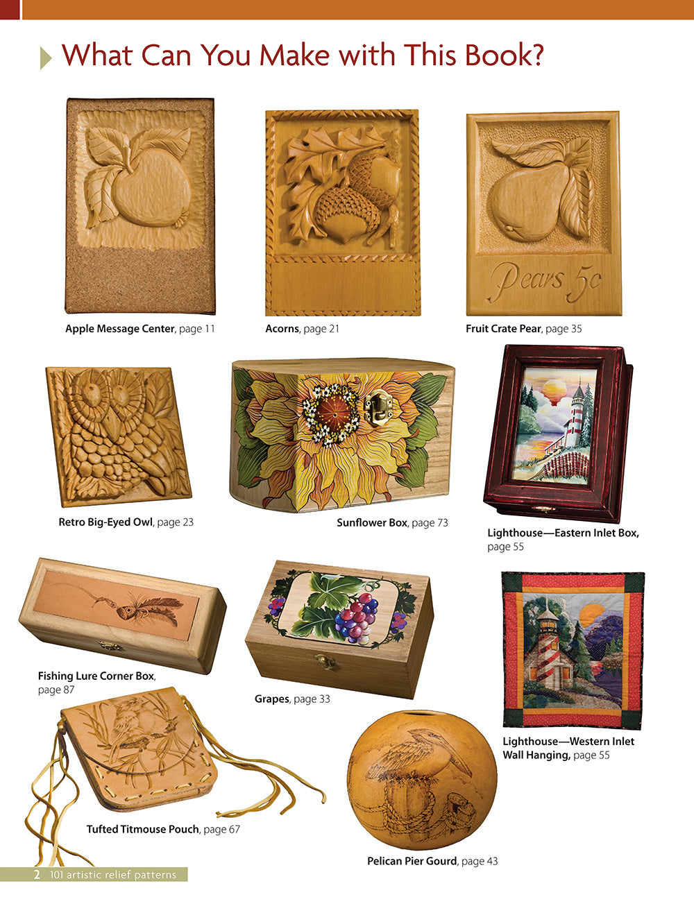101 Artistic Relief Patterns for Woodcarvers, Woodburners & Crafters - Fox Chapel Publishing Co.