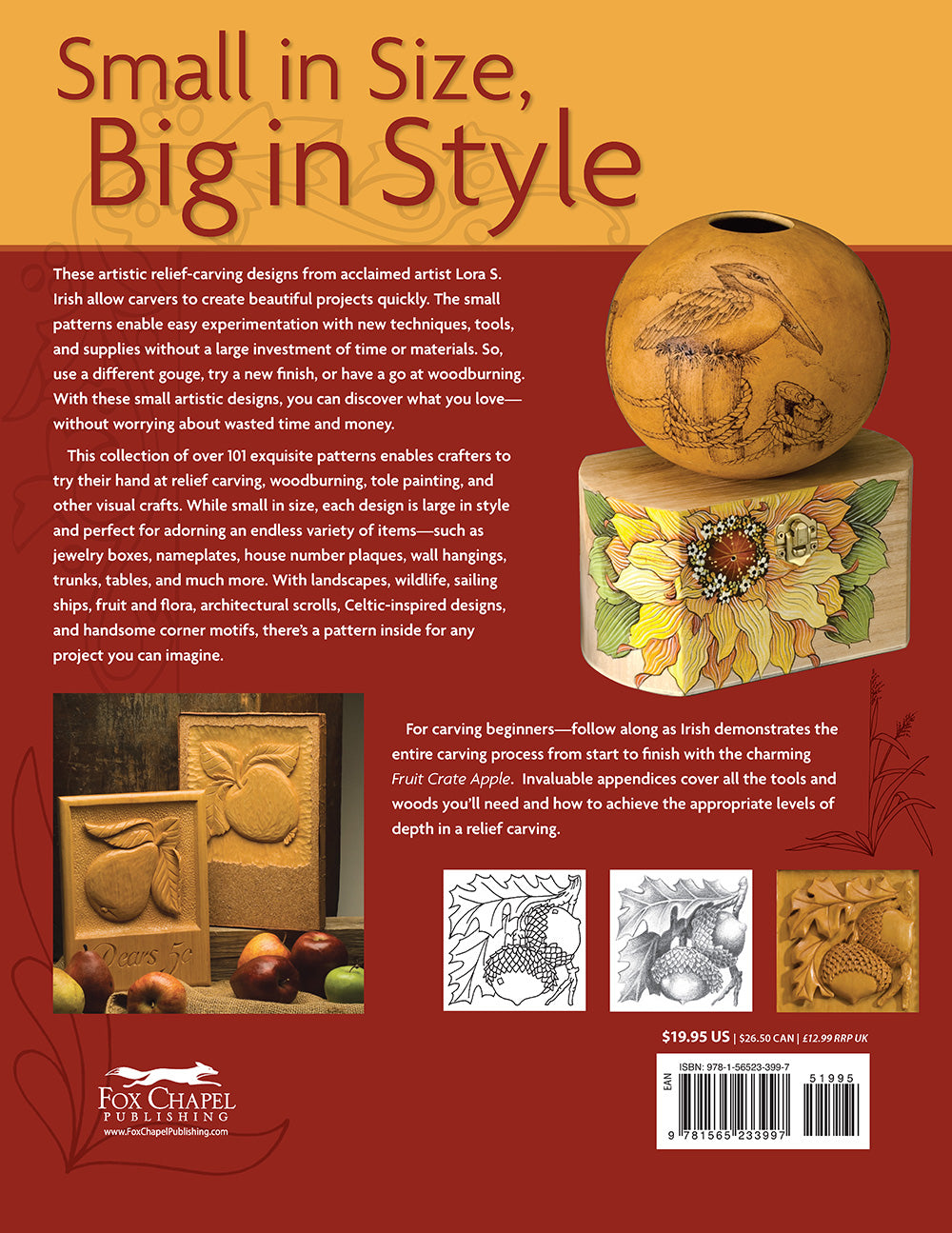 101 Artistic Relief Patterns for Woodcarvers, Woodburners & Crafters - Fox Chapel Publishing Co.