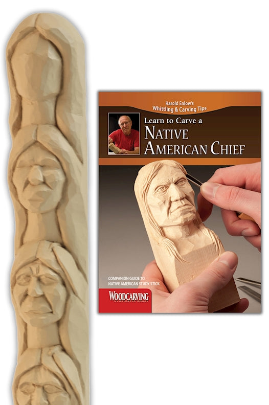 Native American Study Stick Kit (Learn to Carve Faces with Harold Enlow)