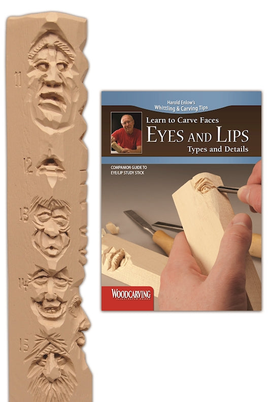 Eyes and Lips Study Stick Kit (Learn to Carve Faces with Harold Enlow)