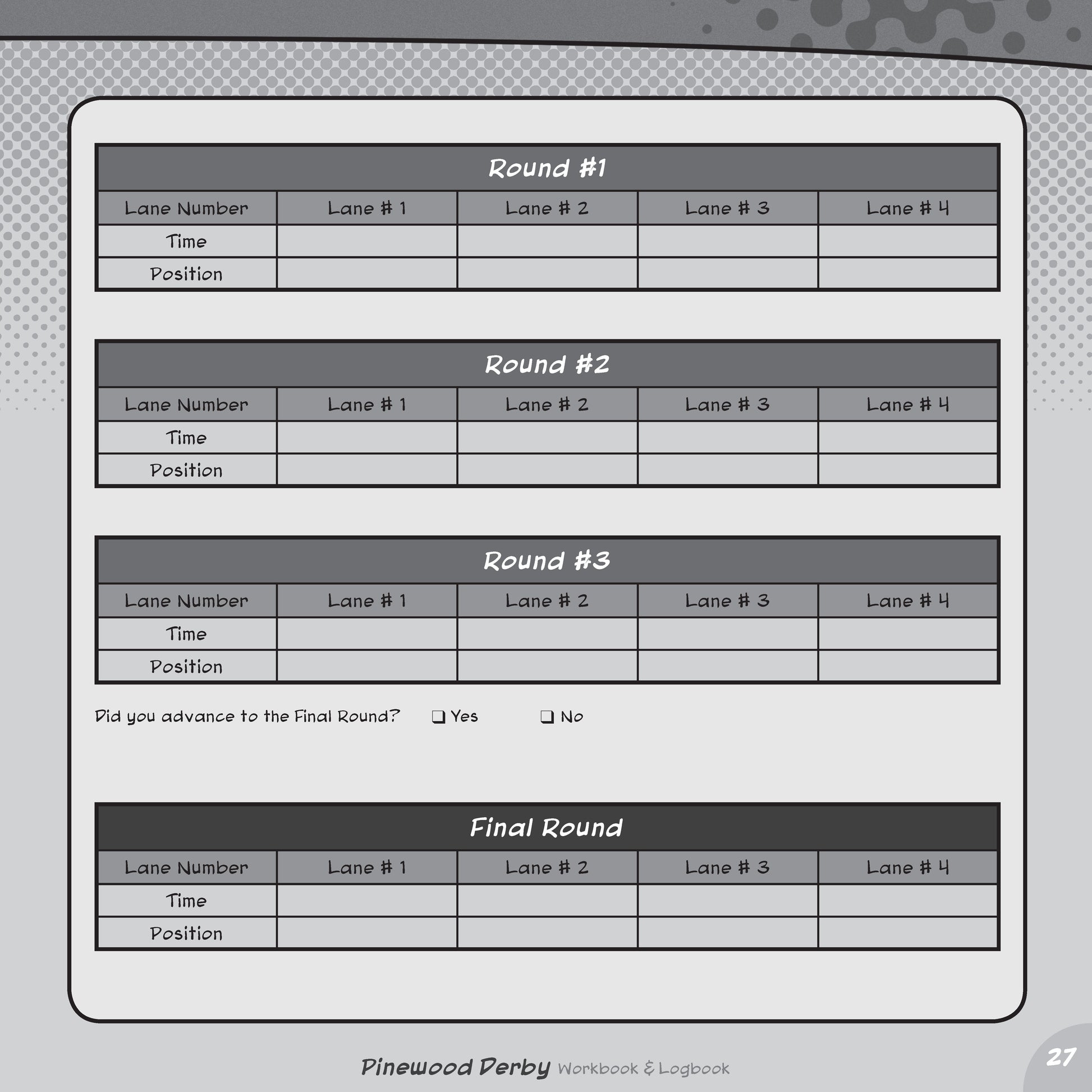 Pinewood Derby Workbook & Logbook - Fox Chapel Publishing Co.