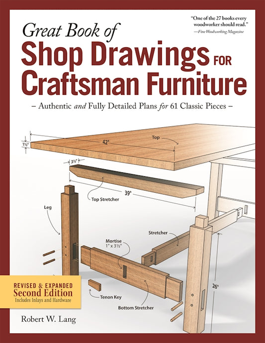 Great Book of Shop Drawings for Craftsman Furniture, Revised & Expanded Second Edition