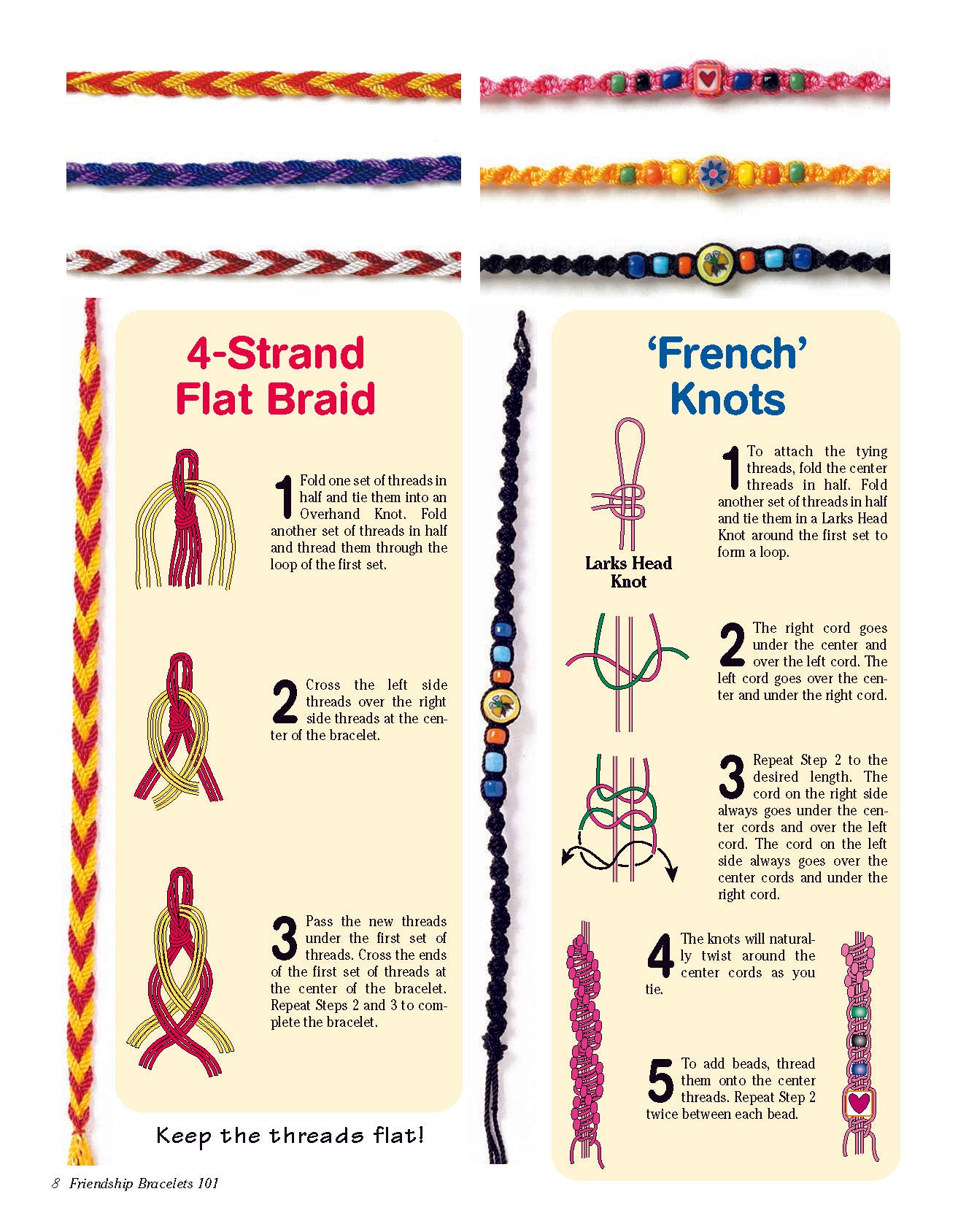 Friendship Bracelets 101: Fun to Make, Wear, and Share! (Design Originals)  Step-by-Step Instructions for Colorful Knotted Embroidery Floss Jewelry,  Keychains, and More, for Kids and Teens [BOOK ONLY]: McNeill, Suzanne:  0077540114122: 