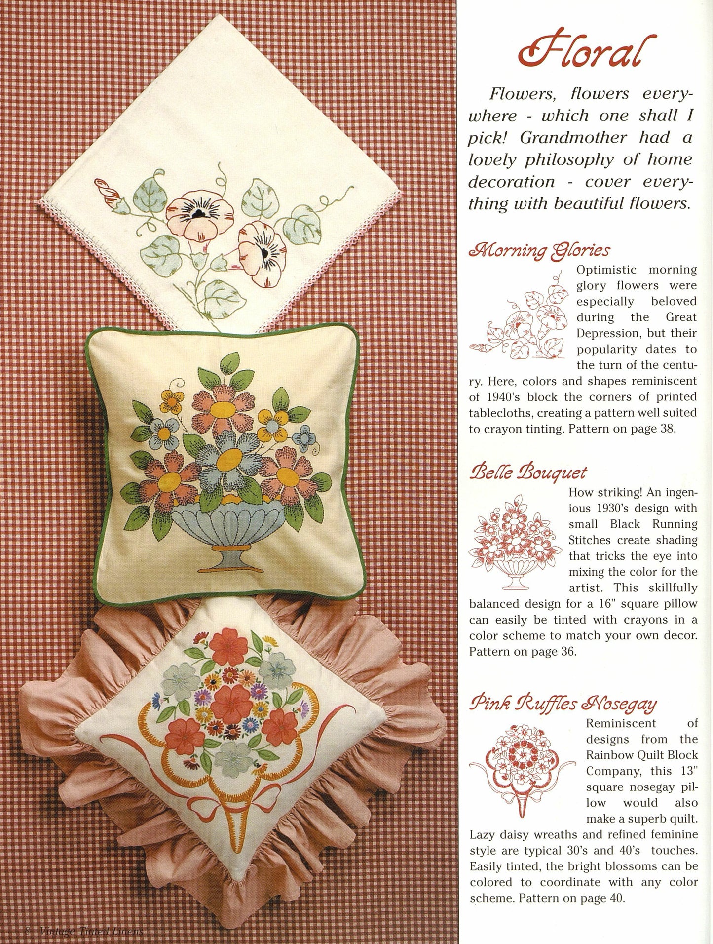 Vintage Tinted Linens & Quilts