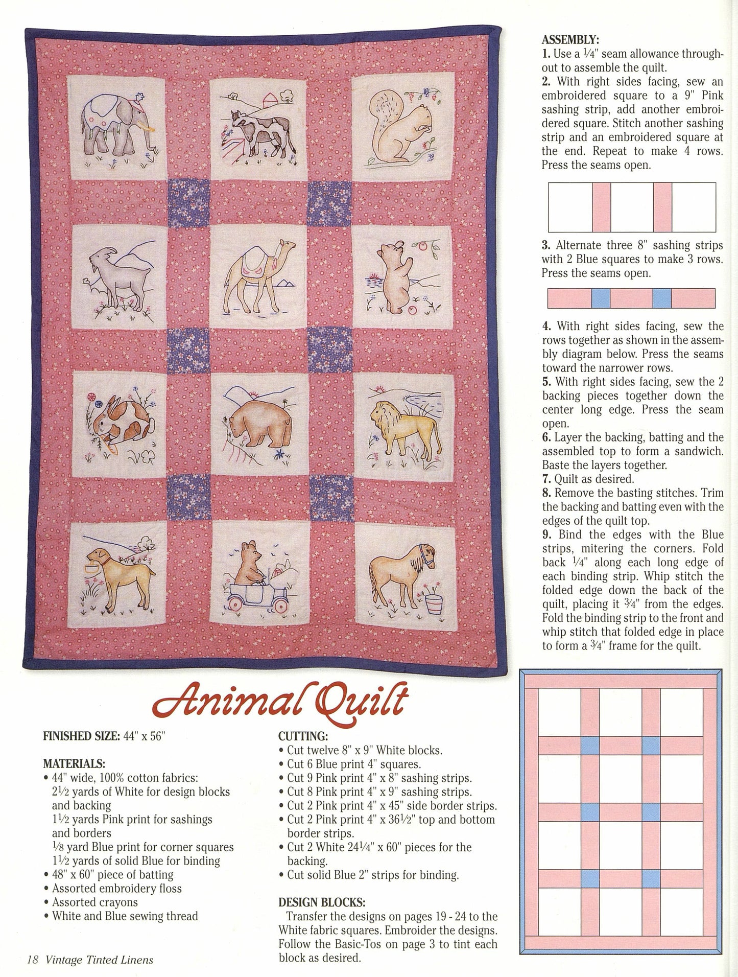 Vintage Tinted Linens & Quilts