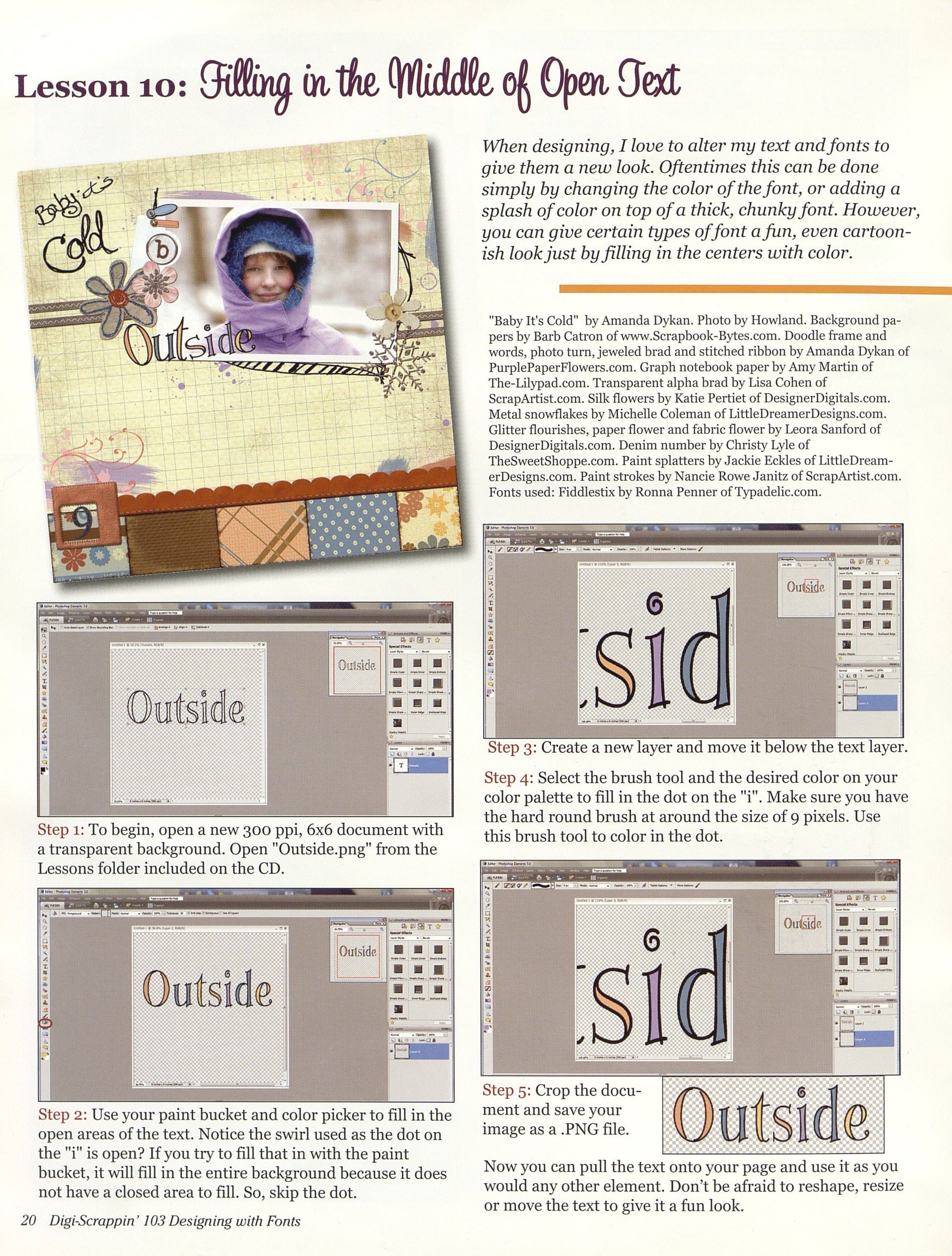 Digi-Scrappin' 103: Designing with Fonts CD - Fox Chapel Publishing Co.