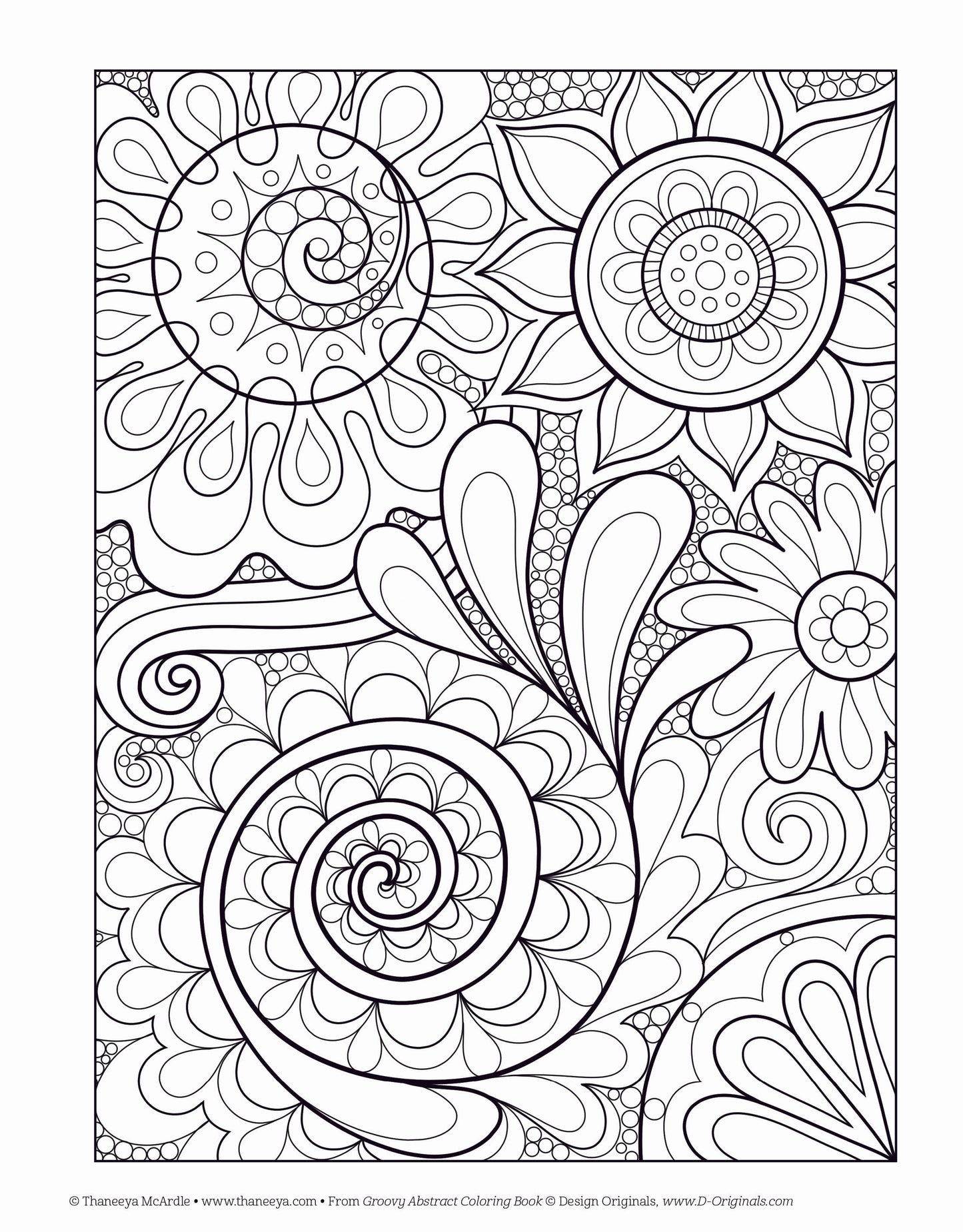 Groovy Abstract Coloring Book