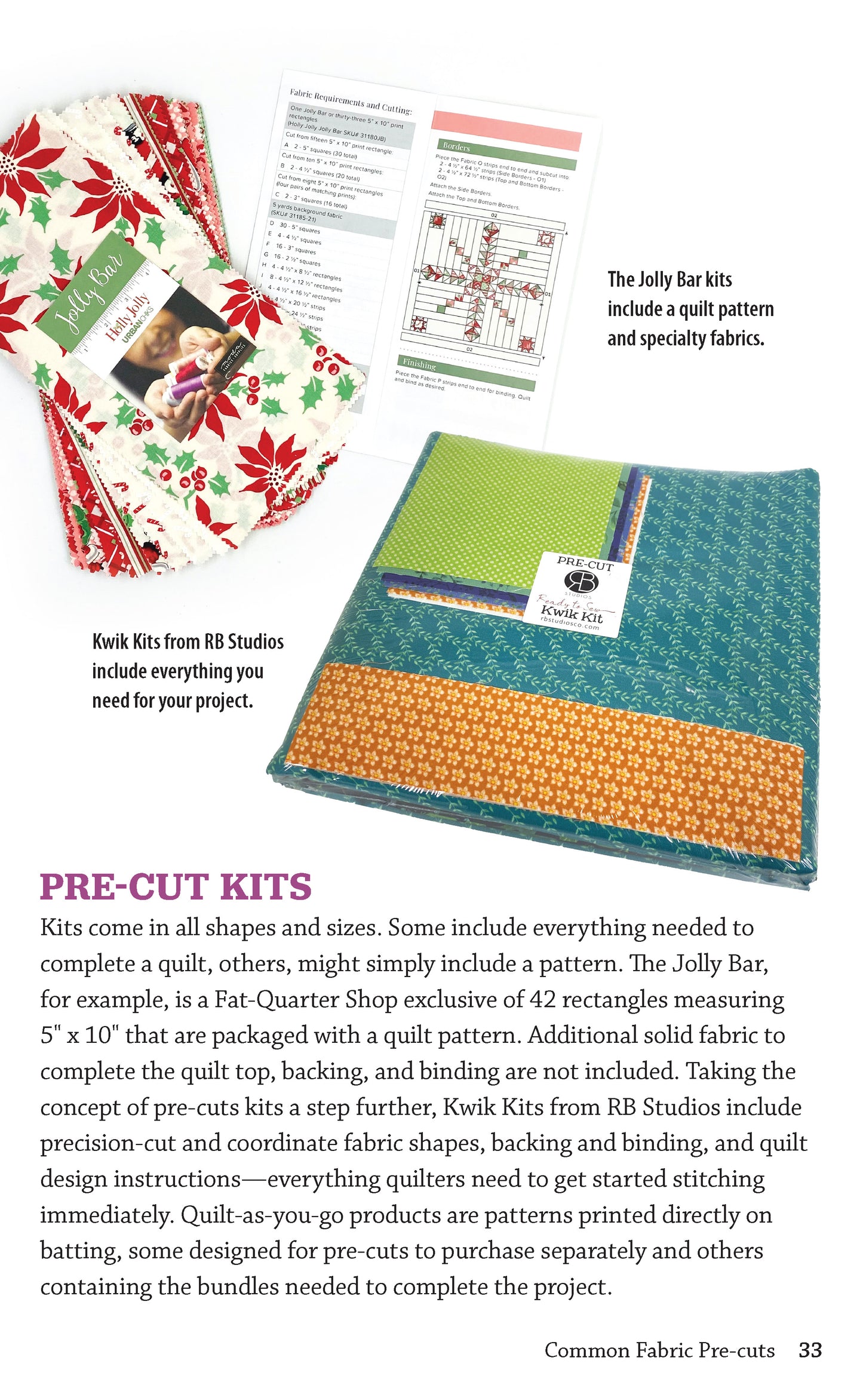 Pocket Guide to Fabric Pre-cuts