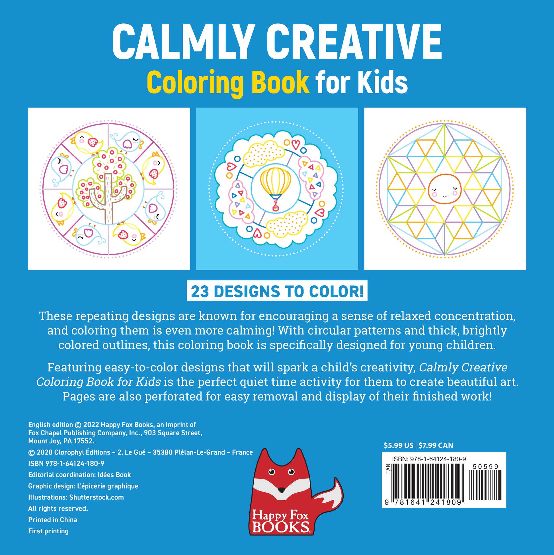 Calmly Creative Coloring Book for Kids - Fox Chapel Publishing Co.