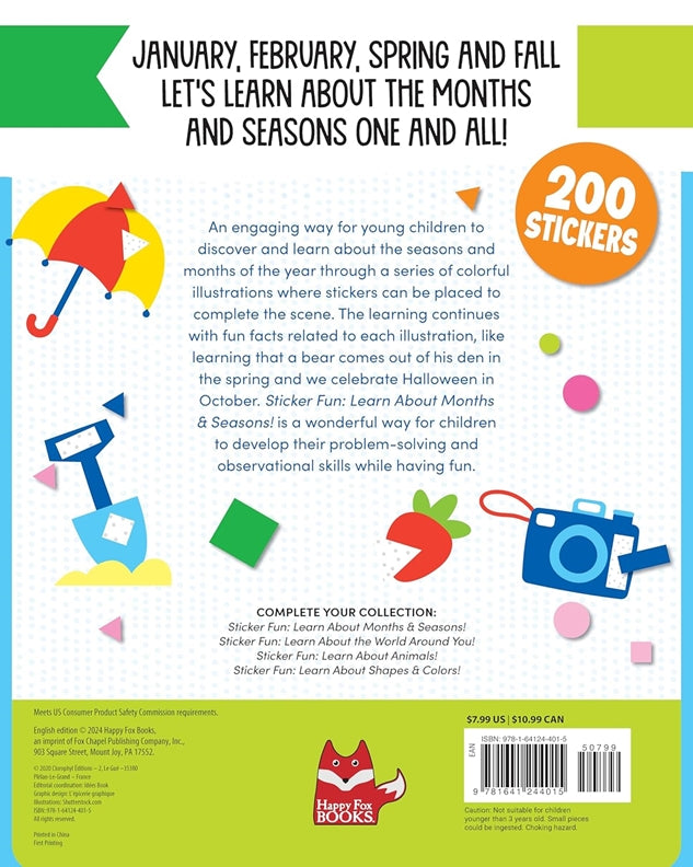 Sticker Fun: Learn About Months & Seasons!