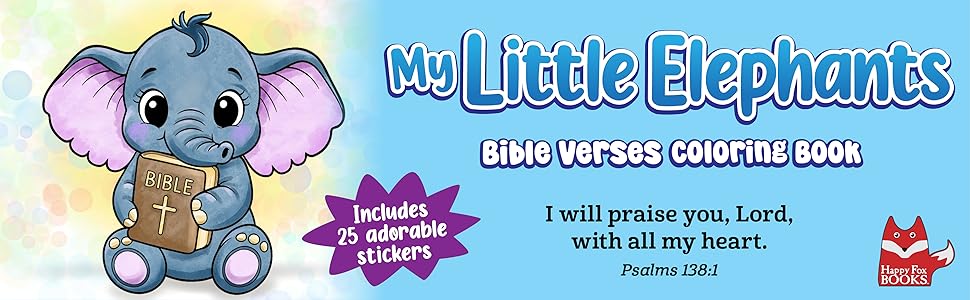 My Little Elephants Bible Verses Coloring Book