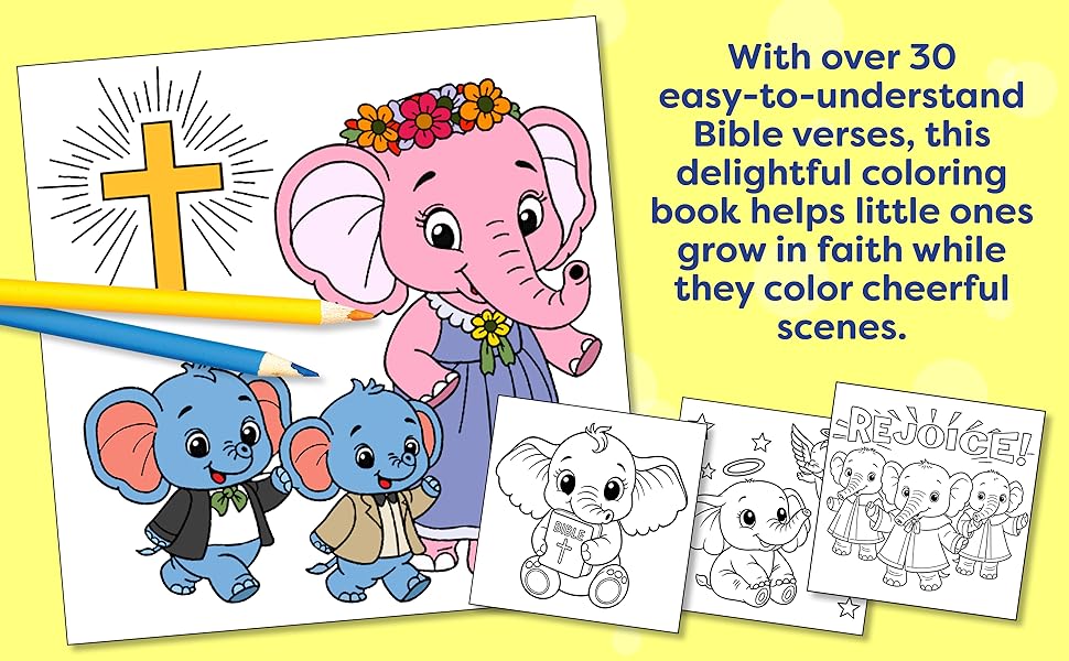 My Little Elephants Bible Verses Coloring Book