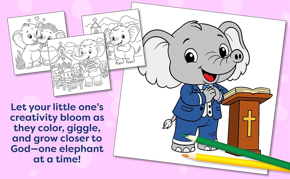 My Little Elephants Bible Verses Coloring Book