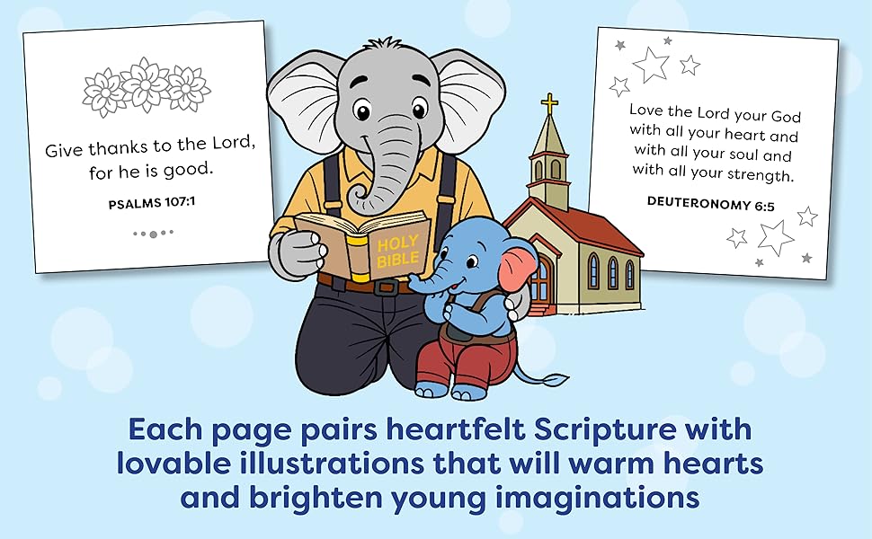 My Little Elephants Bible Verses Coloring Book