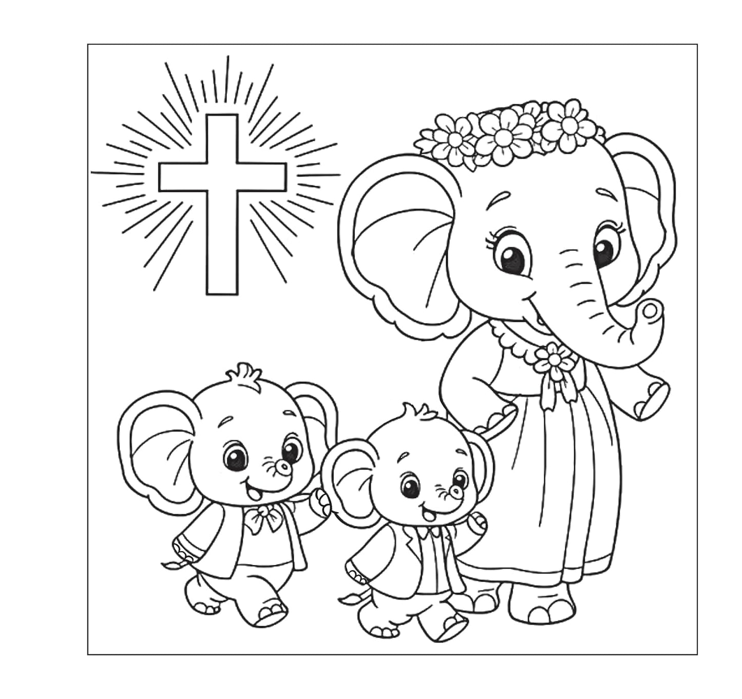 My Little Elephants Bible Verses Coloring Book