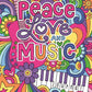 Notebook Doodles Peace Love and Music Guided Journal