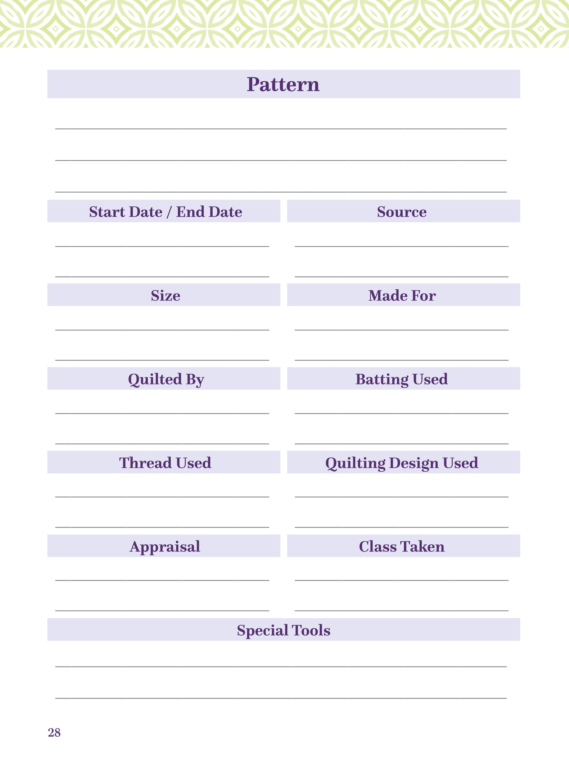 My Quilting Journal - Fox Chapel Publishing Co.