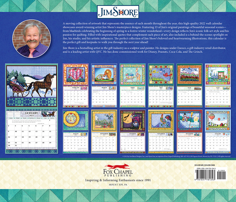 Jim Shore 2022 Wall Calendar