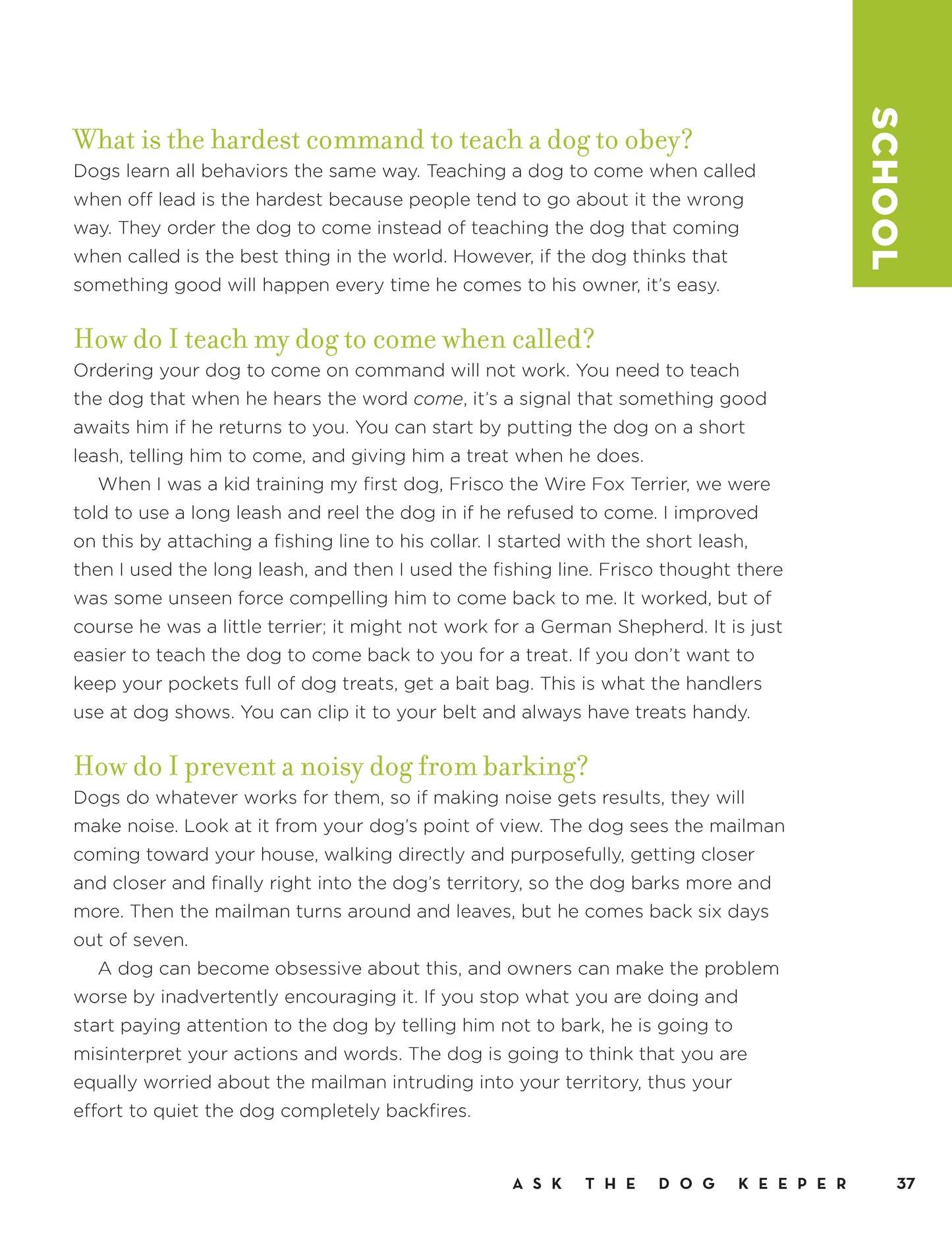 Marc Morrone's Ask the Dog Keeper
