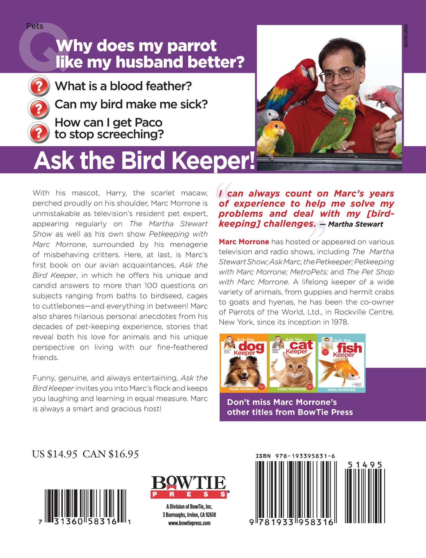 Marc Morrone's Ask the Bird Keeper