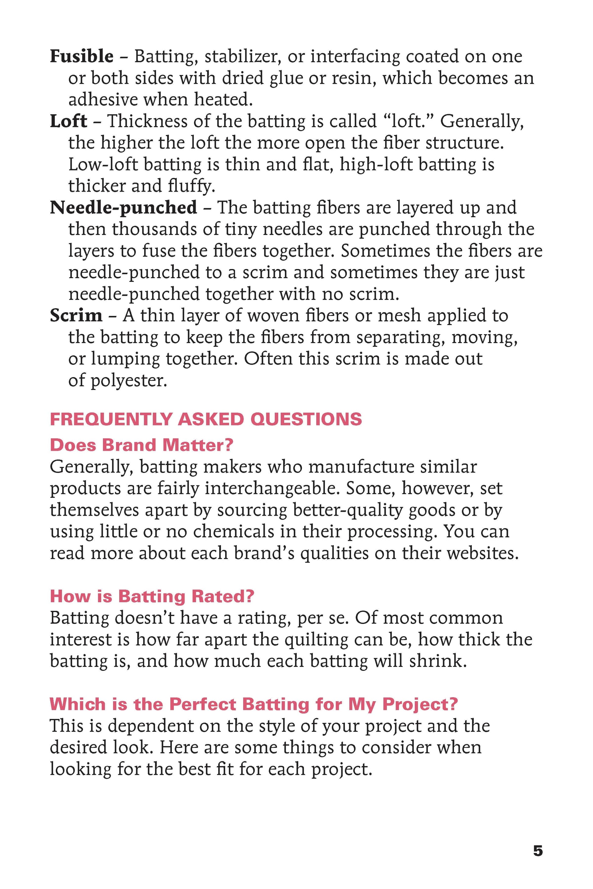 Know Your Battings - Fox Chapel Publishing Co.