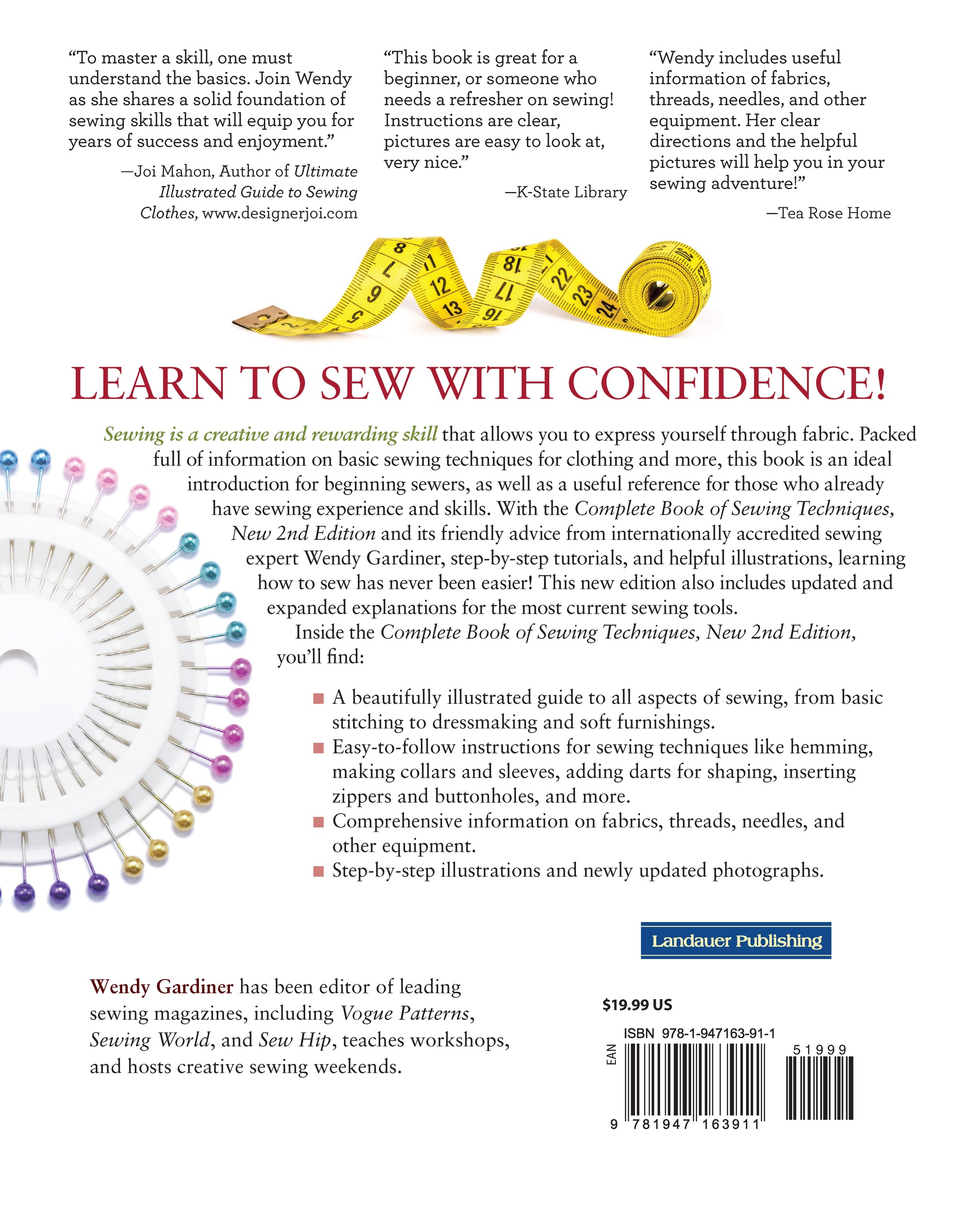 Complete Book of Sewing Techniques, New 2nd Edition (HCHS) - Fox Chapel Publishing Co.