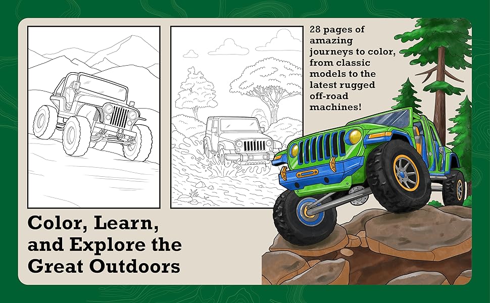 Super Cool All-Terrain Jeep® Coloring Book