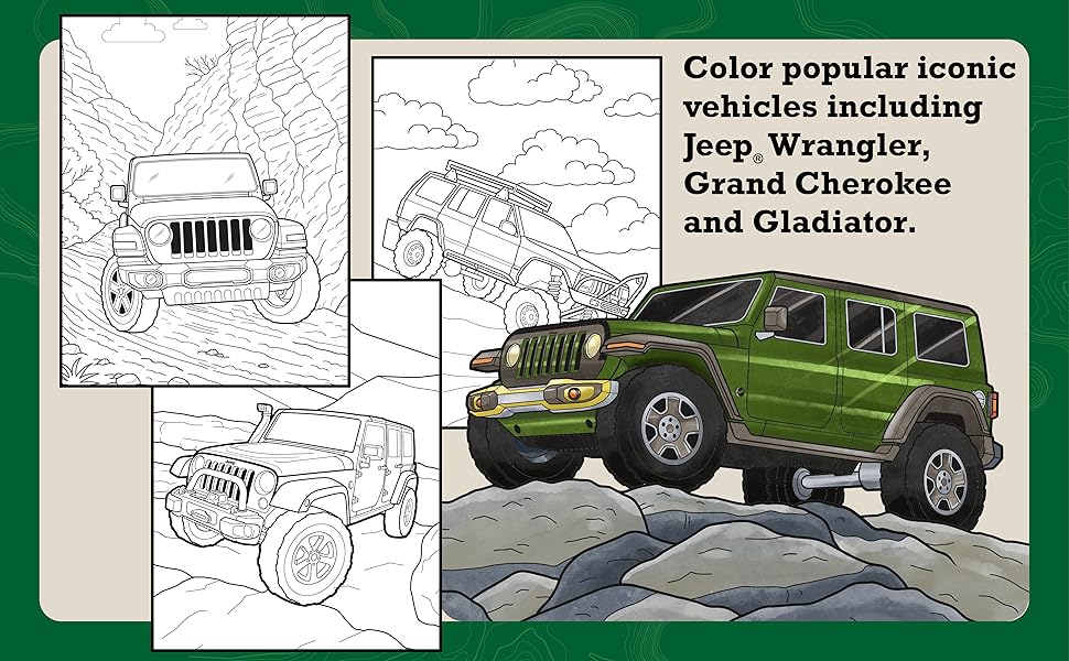 Super Cool All-Terrain Jeep® Coloring Book