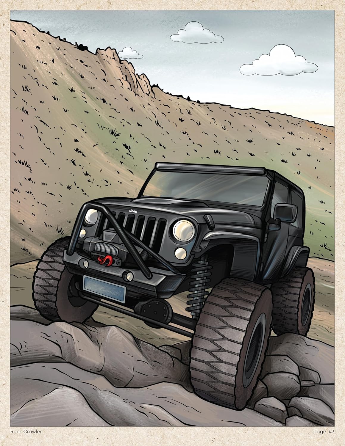 Super Cool All-Terrain Jeep® Coloring Book