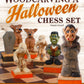 Woodcarving a Halloween Chess Set