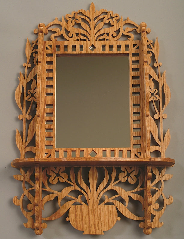 Floral Mirror with Shelf Pattern