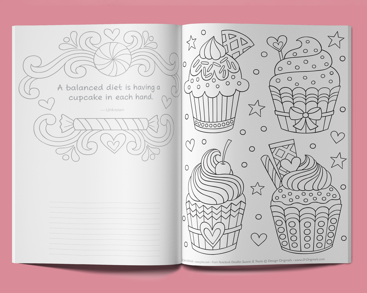 Notebook Doodles Sweets & Treats Customized