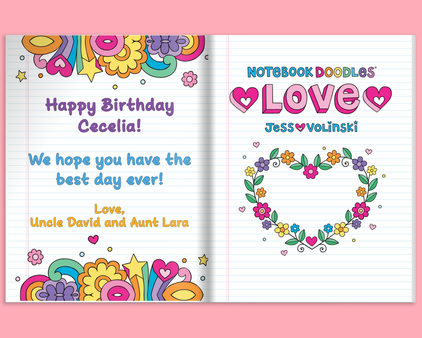 Notebook Doodles Love Customized