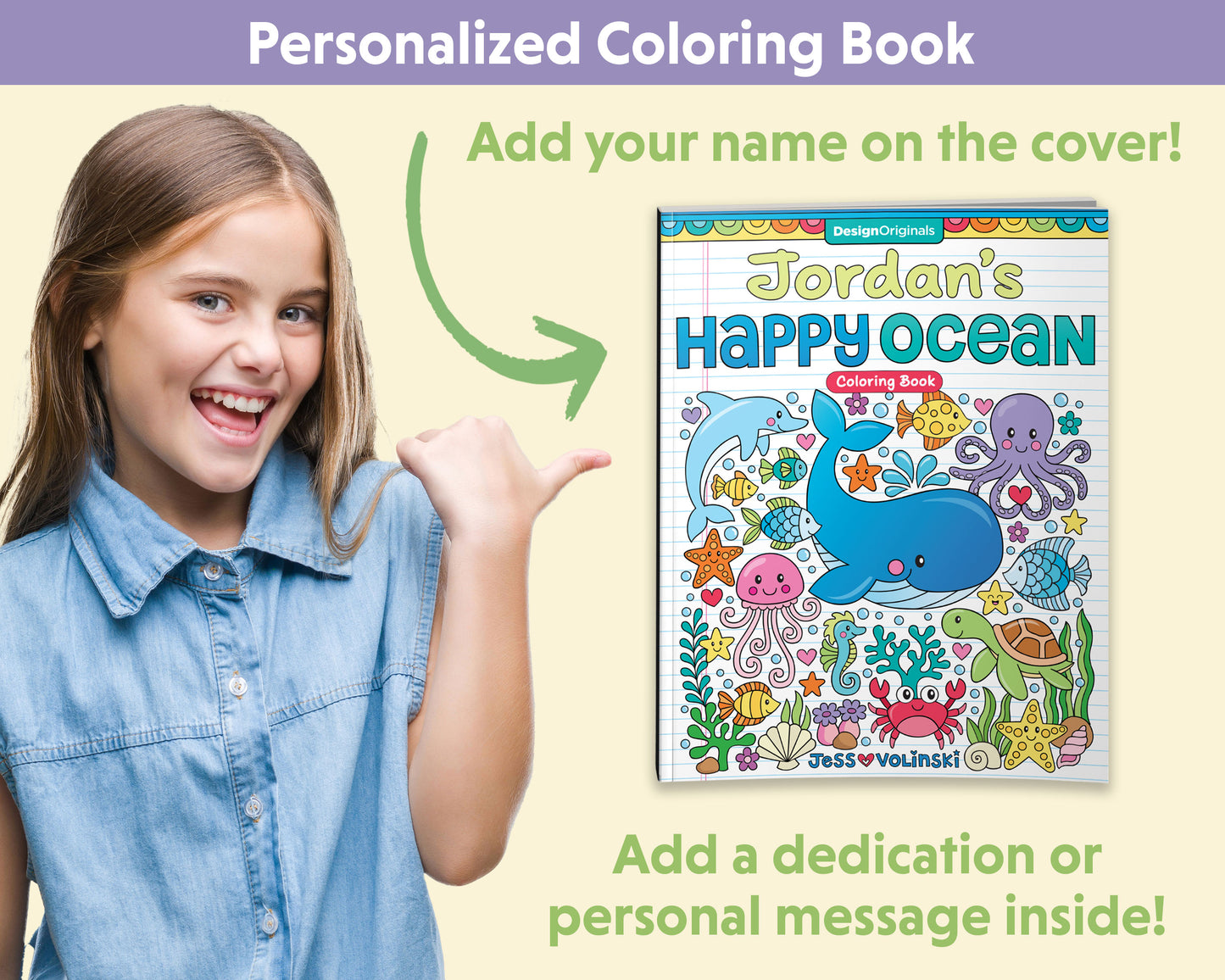 Notebook Doodles Happy Ocean Coloring Book Customized