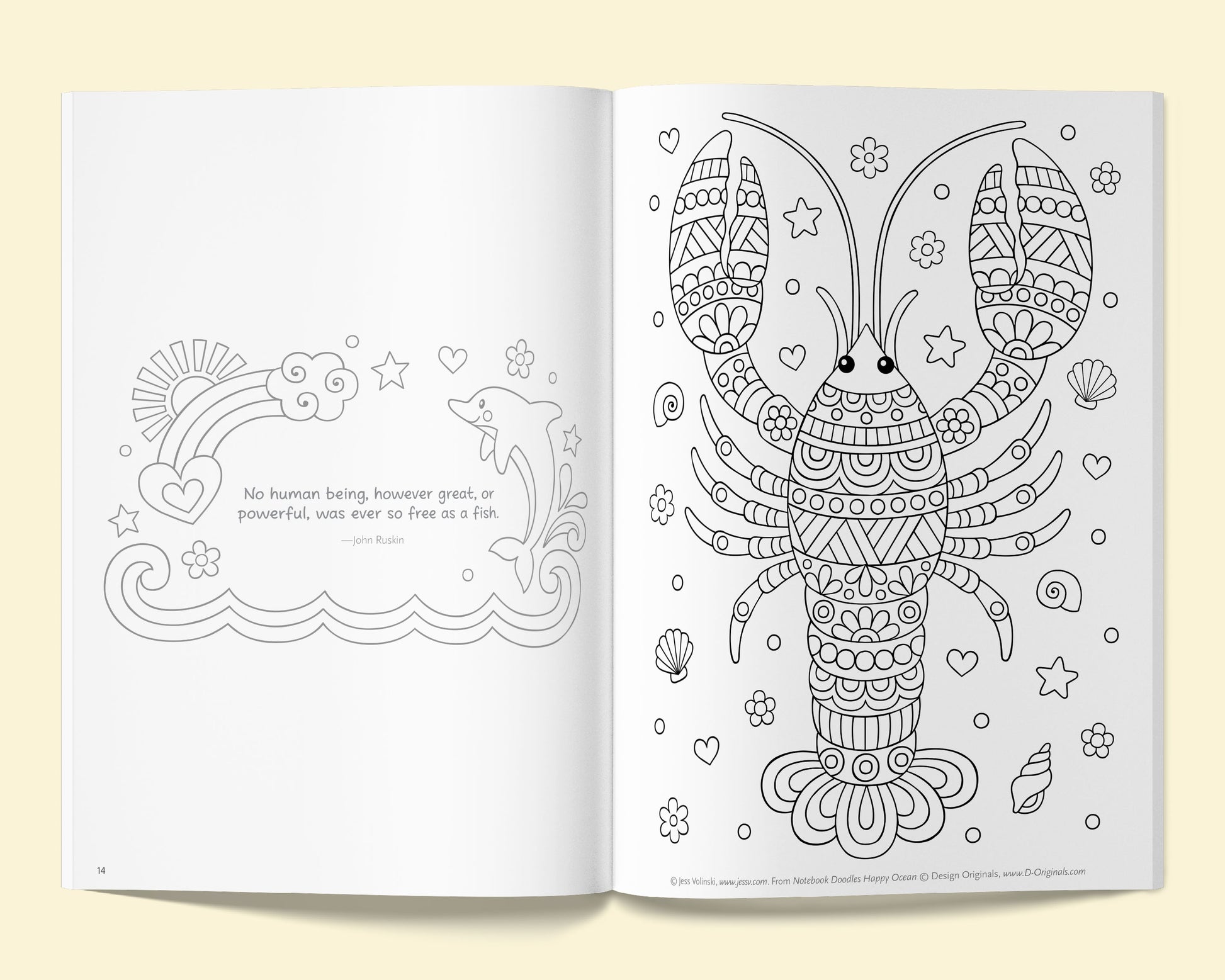 Notebook Doodles Happy Ocean Coloring Book Customized - Fox Chapel Publishing Co.