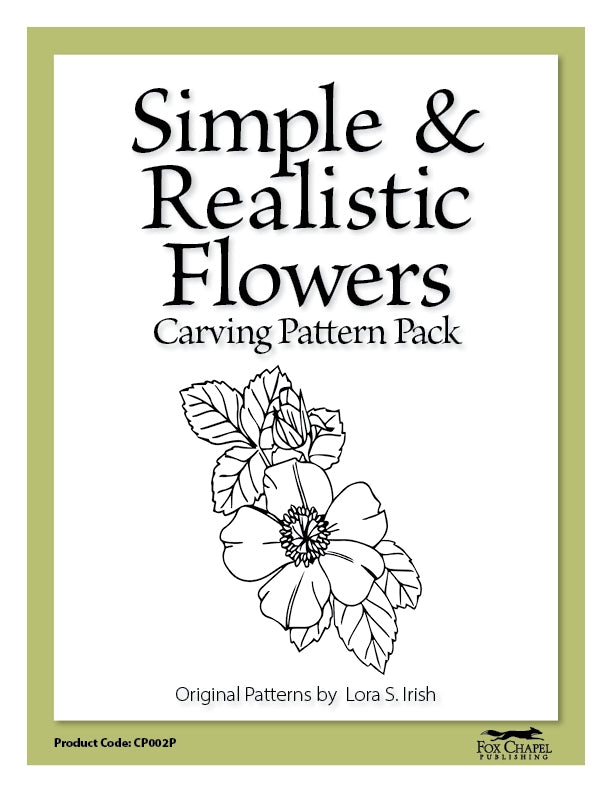 Simple & Realistic Flowers Carving Pattern Pack - Printed