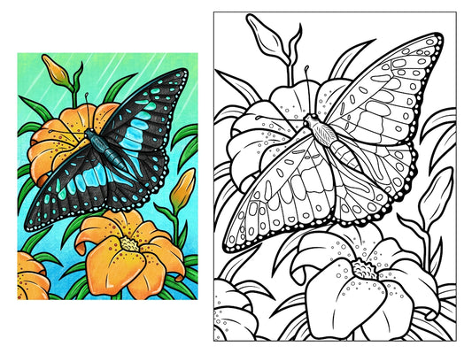 Annabella the Butterfly 18x24 Coloring Poster