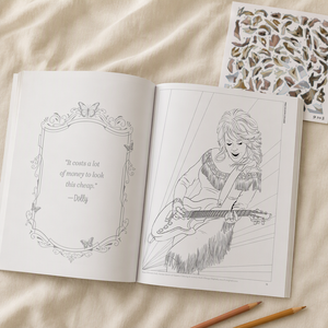 Inside pages of the Dolly Parton books