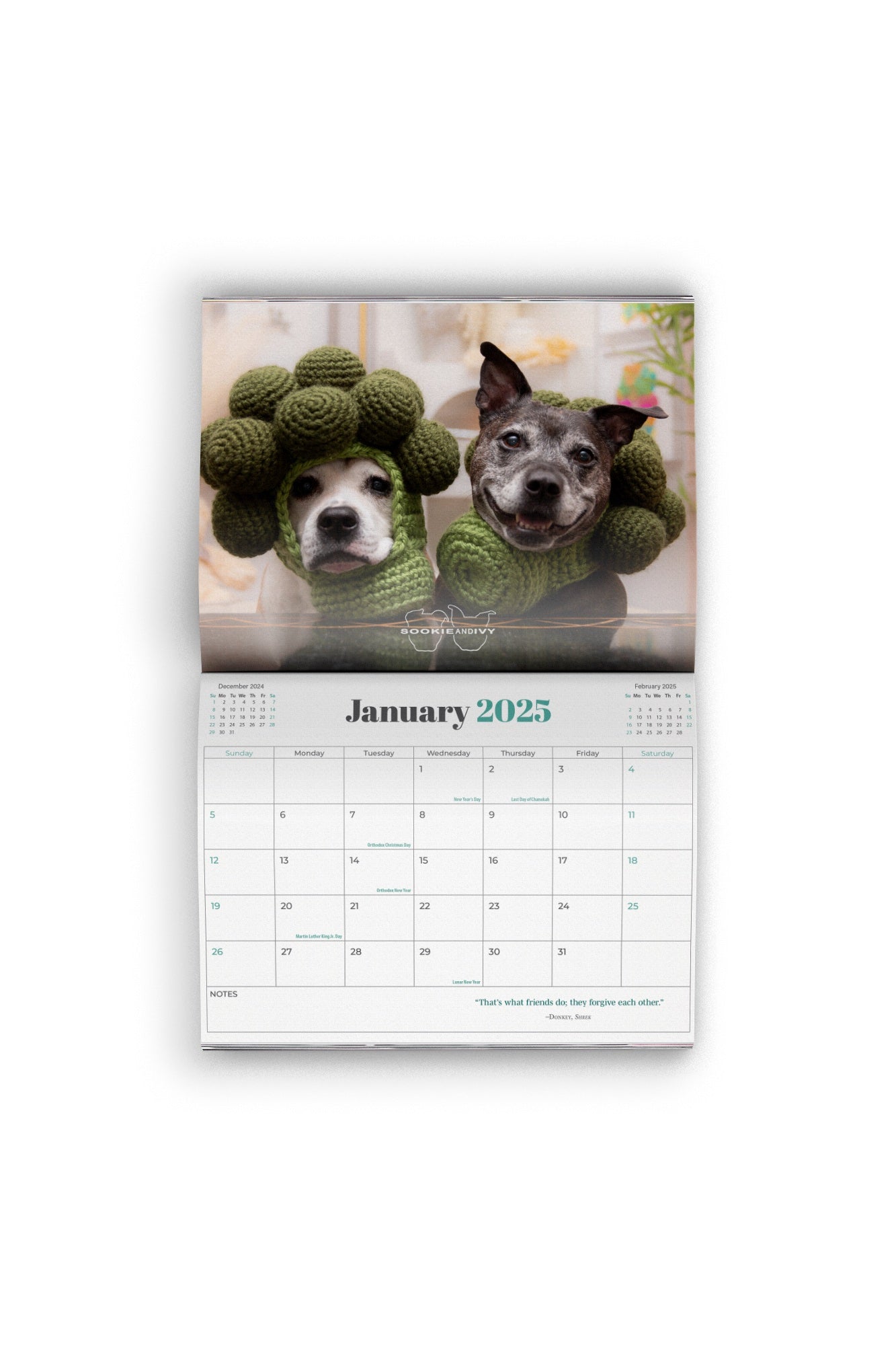 Sookie & Ivy 2025 Wall Calendar