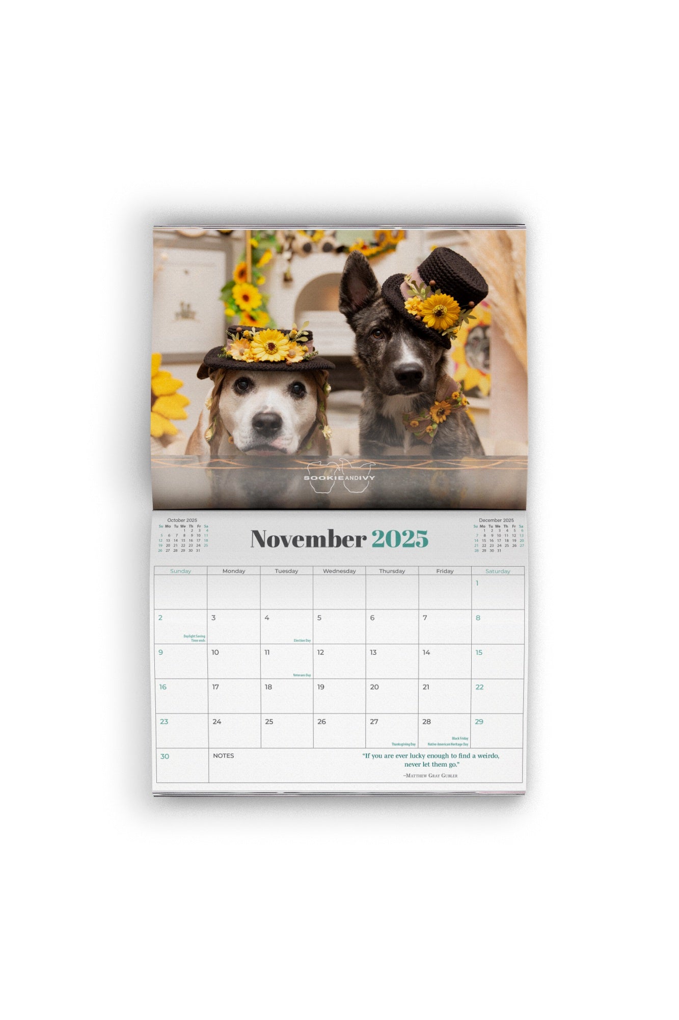 Sookie & Ivy 2025 Wall Calendar