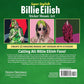 Green back cover featuring the title “Super Stylish Billie Eilish Sticker Mosaic Art,” sample mosaics, and a call-out “Calling All Billie Eilish Fans!”