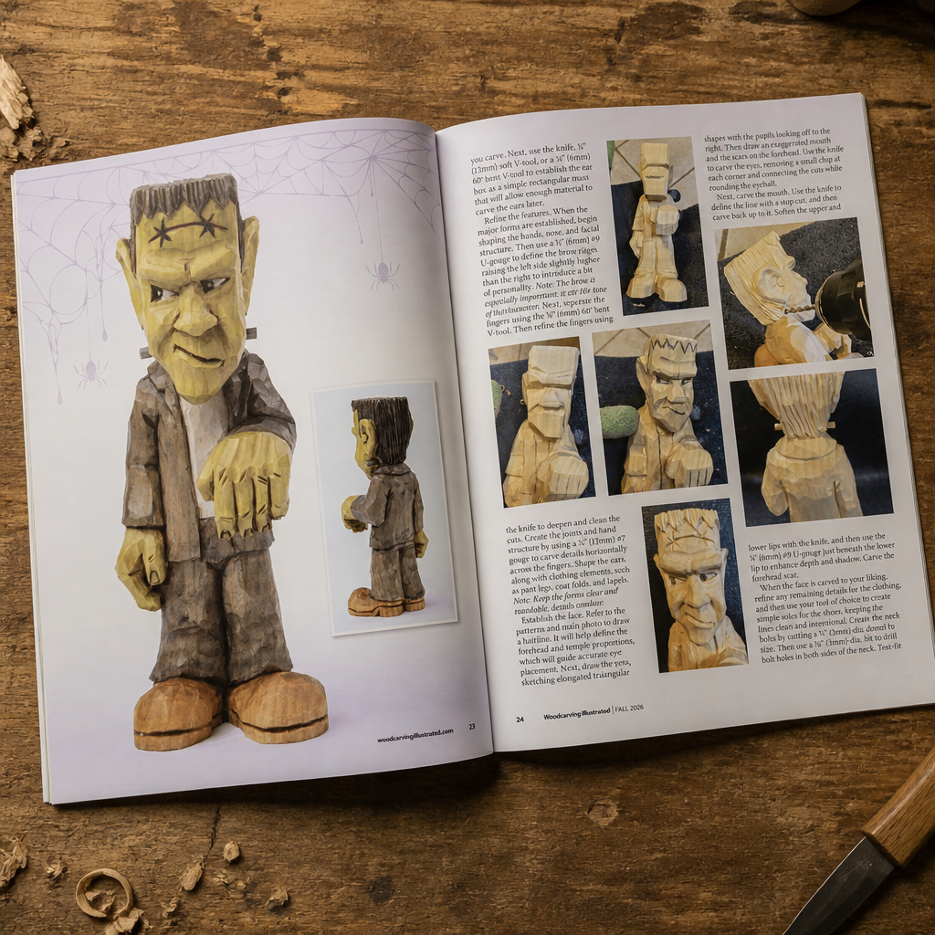 Nothing prints until a carver has finished it at a real bench.